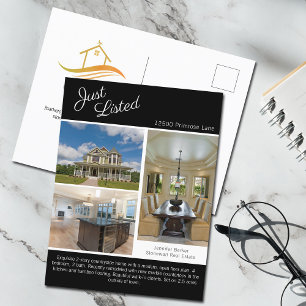 Alleen aangeboden Real Estate Photo Modern Black L Briefkaart