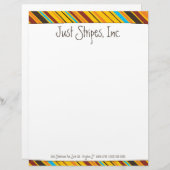 Alleen aanpasbare strippes briefhoofd sjabloon (Voorkant / Achterkant)