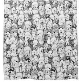 alleen alfabet zwart wit douchegordijn