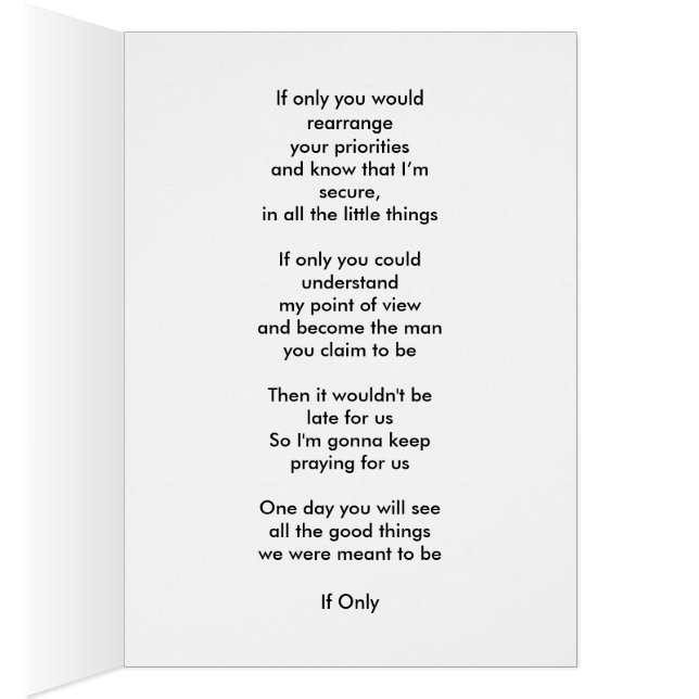 "Alleen als"-expressiekaart (Binnen (Rechts))