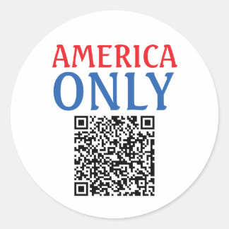 Alleen Amerika - Versie 02 Ronde Sticker