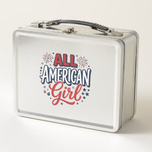 Alleen Amerikaans Meisje Patriottisch Vintage Vect