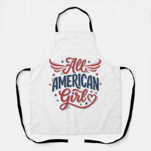 Alleen Amerikaans Meisje Patriottisch Vintage Vect Schort