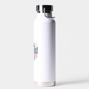 Alleen Amerikaans Meisje Patriottisch Vintage Vect Waterfles