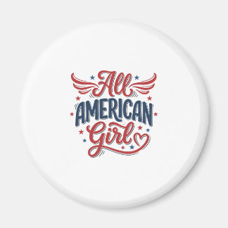 Alleen Amerikaanse Patriottische Vintage Vector De Magneet