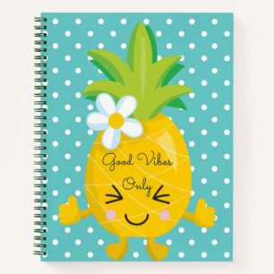 Alleen ananas en poka Dot Good Vibes Notitieboek