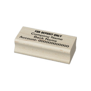 Alleen bedrijfsnaam bankrekeningnummer voor aanbet rubberstempel