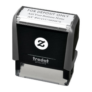 Alleen bedrijfsnaam bankrekeningnummer voor aanbet zelfinktende stempel