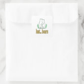 Alleen beren vierkante sticker (Tas)
