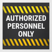 Alleen bevoegd personeel raamsticker (Vel)