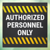 Alleen bevoegd personeel raamsticker (Vel 3)