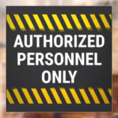 Alleen bevoegd personeel raamsticker (Vel 2)