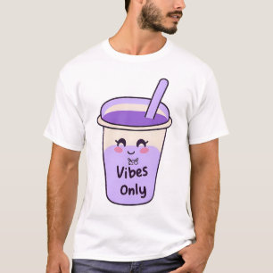Alleen Boba Vibes 🧋 Schattige Kawaii Bubble Tea T-shirt