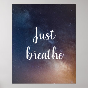 ALLEEN BREATHE - Night Sky Quote Poster
