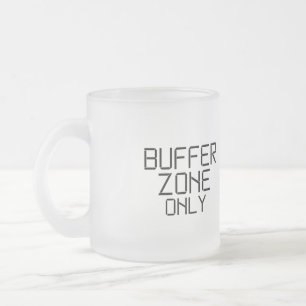 Alleen bufferzone-minimalist matglas koffiemok