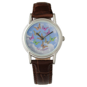 Alleen Butterflies gepersonaliseerd Horloge
