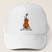 Alleen Cellist Performance Music Cello Trucker Pet (Voorkant)