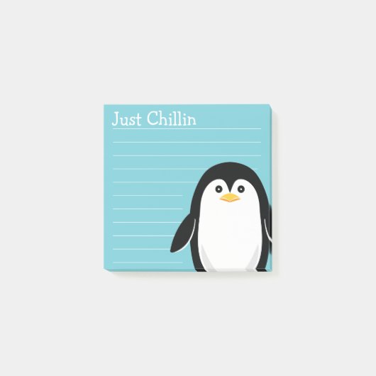 Alleen Chillin Baby Penguin Post-it® Notes (Voorkant)