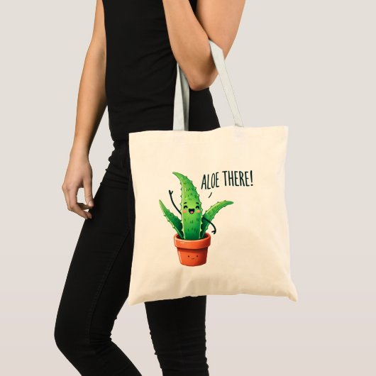 Alleen daar! Schattigee Aloë Vera Plant Canvas tas (Voorkant (product))