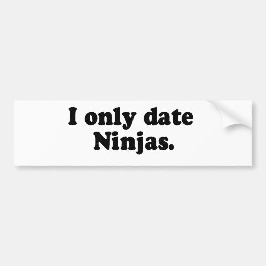 ALLEEN DATUM NINJAS BUMPERSTICKER (Voorkant)