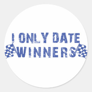Alleen datumwinnaars ronde sticker
