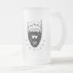 Alleen De Baardige Overleeft Matglas Bierpul