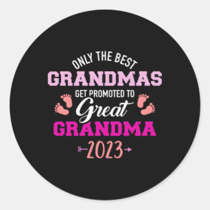 Alleen de beste oma's worden gepromoot naar grote ronde sticker