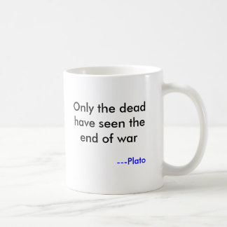 Alleen de doden hebben het einde van de oorlog gez koffiemok