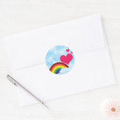 Alleen de regenboog ronde sticker (Envelop)