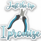 Alleen de tip die groomt sticker (Voorkant)