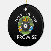 Alleen de Tip die ik beloof Billiards Keramisch Ornament (Links)