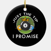 Alleen de Tip die ik beloof Billiards Keramisch Ornament (Achterkant)