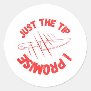 Alleen de tip die ik beloof ronde sticker