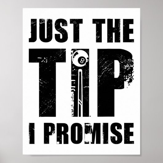 Alleen de tip die ik Billard Player Belde Poster (Voorkant)