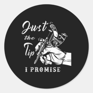 Alleen de tip Tattoo artiest Tattooed Inke Ronde Sticker
