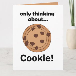 Alleen Denken Aan Koekje Grappige Voedsel Spreuk Kaart