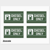 Alleen diesel rechthoekige sticker (Vel)