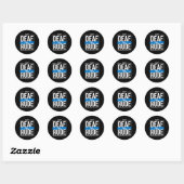 Alleen doof, niet onbeleefd1 ronde sticker (Vel)