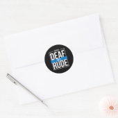 Alleen doof, niet onbeleefd1 ronde sticker (Envelop)