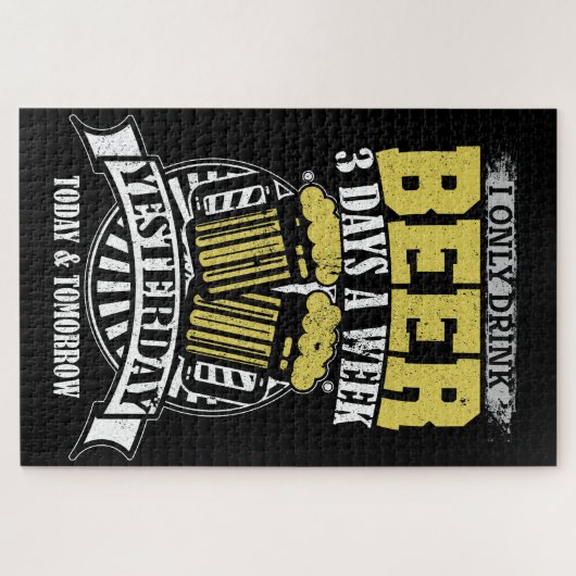 Alleen Drink bier 3 dagen per week Legpuzzel (Horizontaal)