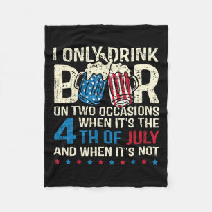 Alleen Drink bier op twee gelegenheden wanneer zij Fleece Deken