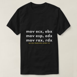 Alleen echte programmeurs kunnen deze code lezen t-shirt