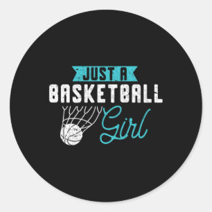 Alleen een Basketball-speler, vrouwen, Bas Ronde Sticker