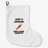 Alleen een catmamma die van wortelen houdt grote kerstsok (Voorkant)