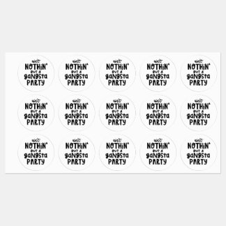 Alleen een Gangsta Party Old School Hip Rap Labels