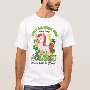 Alleen een Iers meisje dat van Paarden houdt, Luck T-shirt
