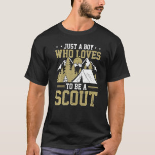 Alleen een jongen die graag een scout is t-shirt