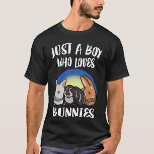 Alleen een jongen die van Bunnieskonijn houdt T-shirt