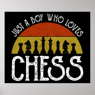 Alleen een jongen die van Chess houdt Poster