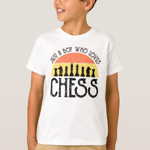 Alleen een jongen die van Chess houdt T-shirt